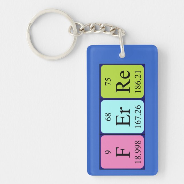 Ferre periodic table name keyring (Front)