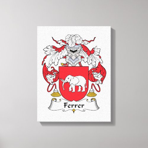 Ferrer Family Crest Canvas Print