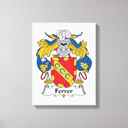 Ferrer Family Crest Canvas Print