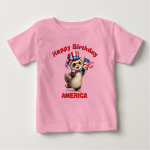Ferret (5x) Patriotic Kid T-Shirt