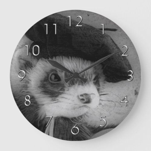 Ferret as Artist Large Clock