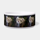 Ferret Bowl<br><div class="desc">Tiled picture of a ferret outdoors with blurry nature background.</div>