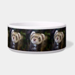 Ferret Bowl<br><div class="desc">Tiled picture of a ferret outdoors with blurry nature background.</div>