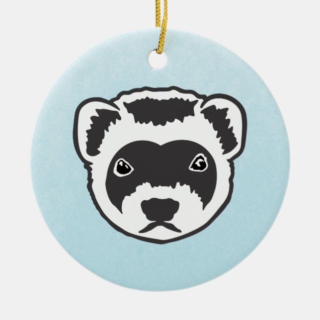 Ferret  ceramic ornament (Front)