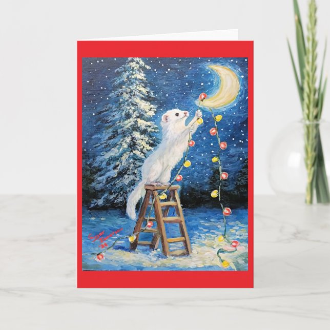 Ferret Christmas Card  (Front)