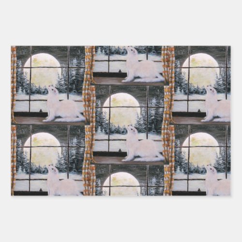 Ferret Christmas from Original art Wrapping Paper Sheets