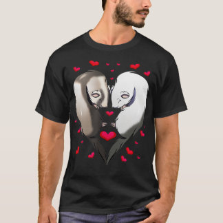 Ferret Couple Gift Valentines Day Cute Animal T-Shirt