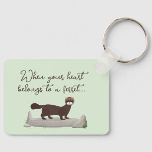 Ferret! Cute gift for ferret loving friend! Keychain