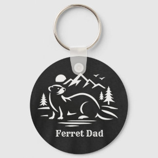 Ferret Dad Key Chain