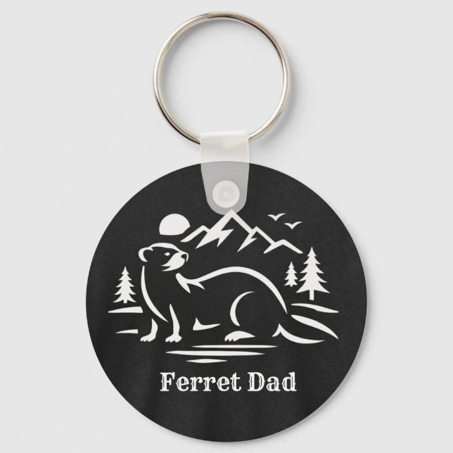 Ferret Dad Key Chain (Front)