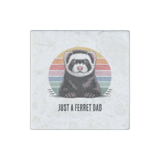 Ferret dad t-shirt stone magnet