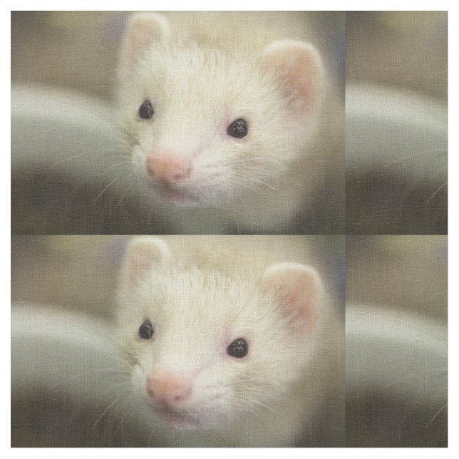 Ferret face fabric (Close Up)