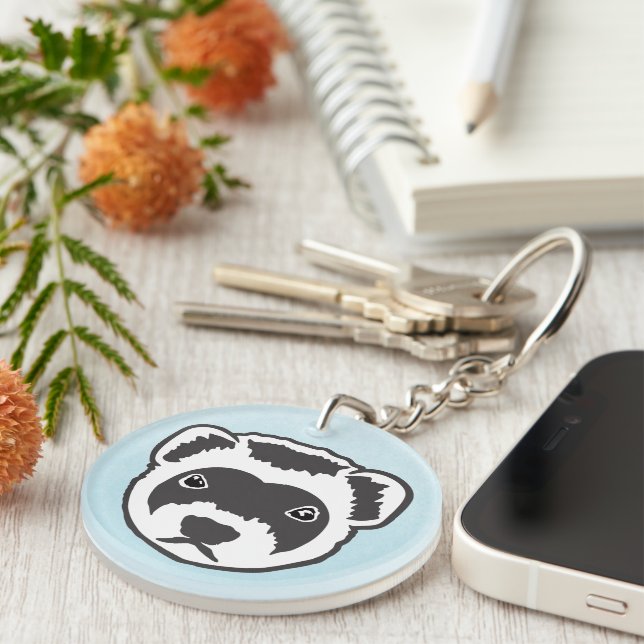 Ferret Face  Keychain (Front Right)