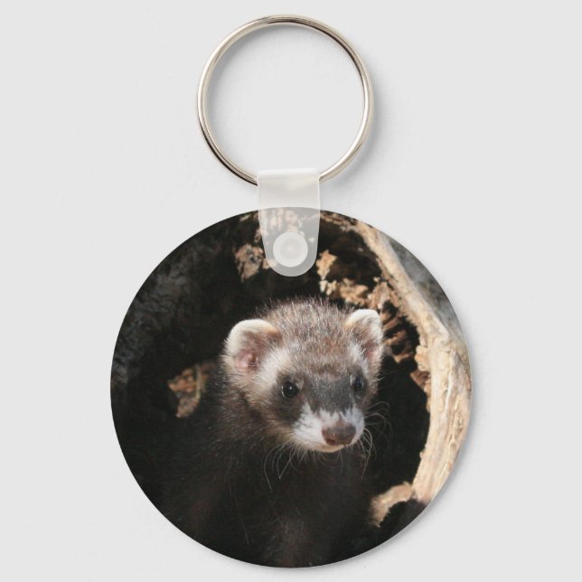 Ferret Face Keychain (Front)