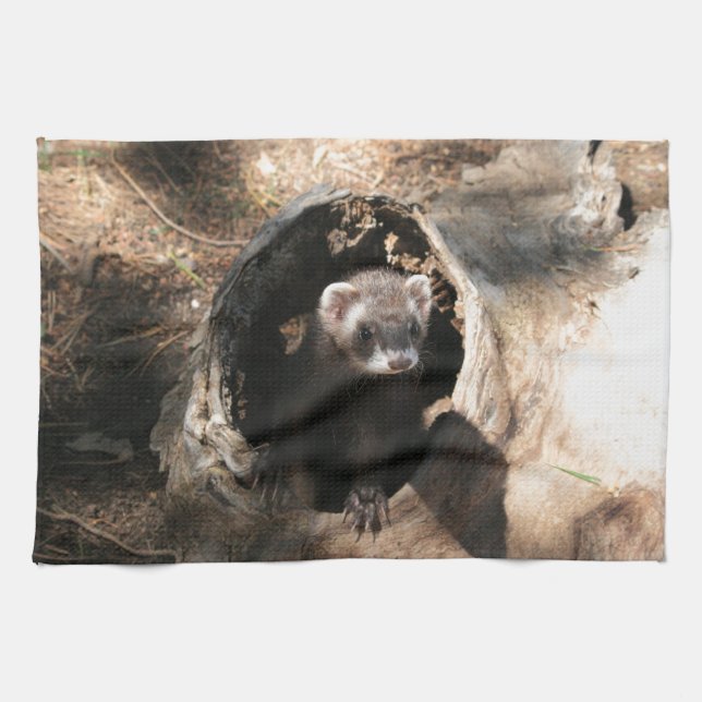 Ferret Face Kitchen Towel (Horizontal)