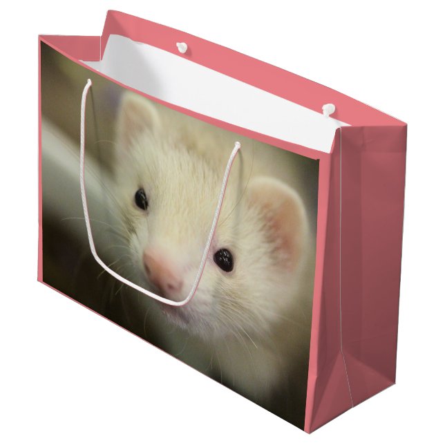 Ferret face large gift bag (Front Angled)