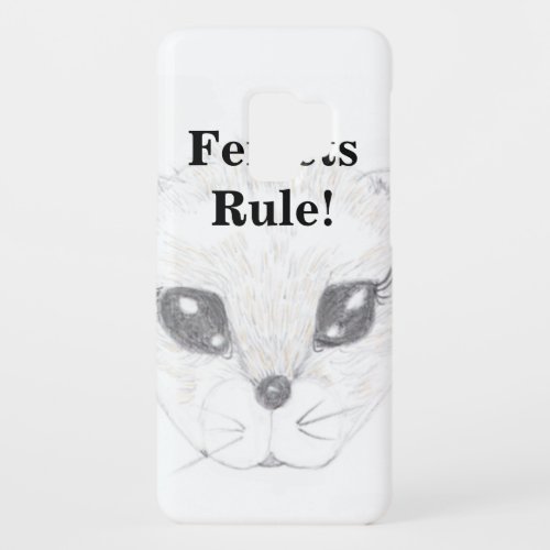 Ferret Face Picture Drawn in Pencil Case_Mate Samsung Galaxy S9 Case