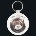 Ferret Face Picture Keychain<br><div class="desc">For ferret owners or ferret lovers,  gifts with ferret pictures are sure to warm their hearts. Ferret picture originally digitally photographed</div>