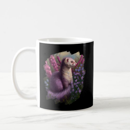 Ferret Flowers Cute Painting Flower Ferret  Coffee Mug