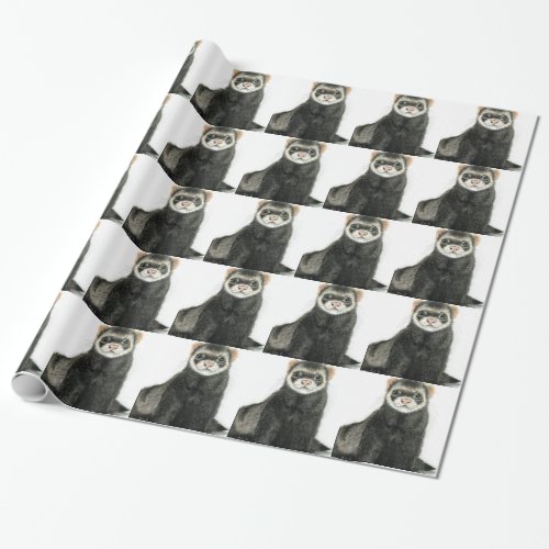Ferret fun wrapping paper