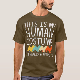 Ferret Halloween Human Costume Weasel Pet Easy  T-Shirt