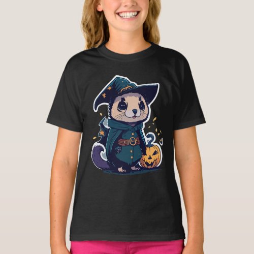 Ferret Halloween Spell T_Shirt