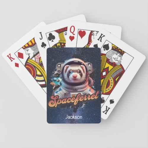 Ferret in a Spacesuit and Stars Poker Cards