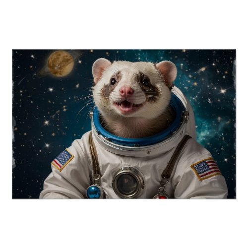 Ferret in Space Poster