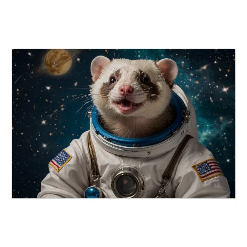 Ferret in Space Poster