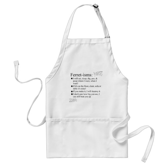 Ferret-isms & Sayings Adult Apron (Front)
