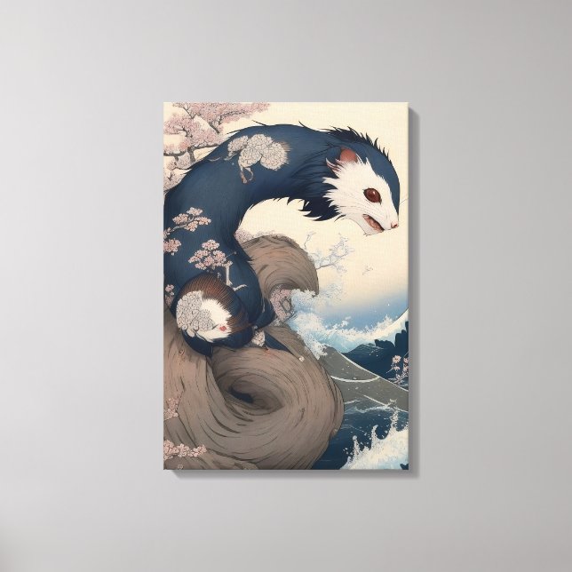 Ferret - Japan Canvas Print (Front)