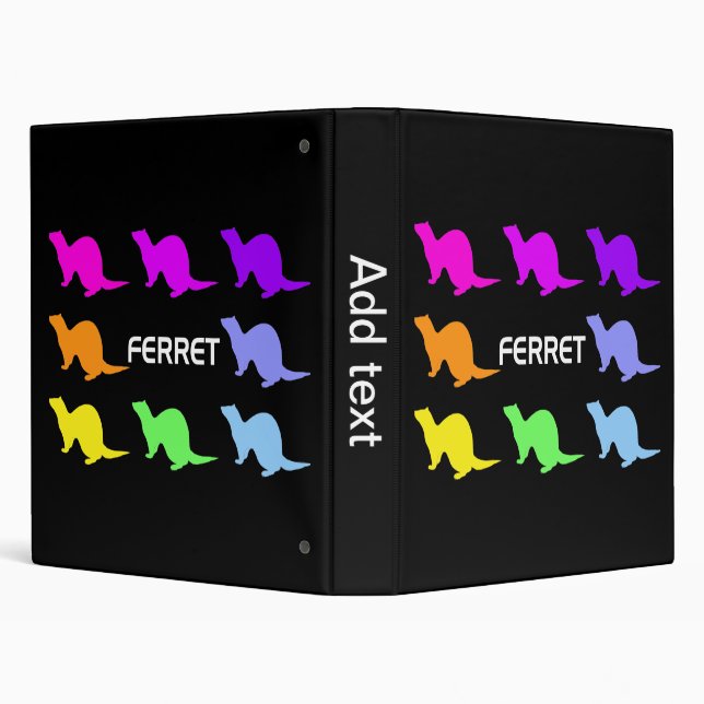 Ferret . llustration 3 ring binder (Background)