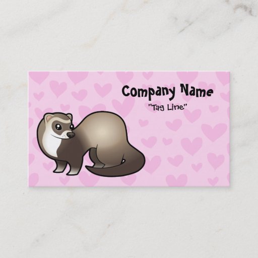 Customizable Ferret Love Business Card