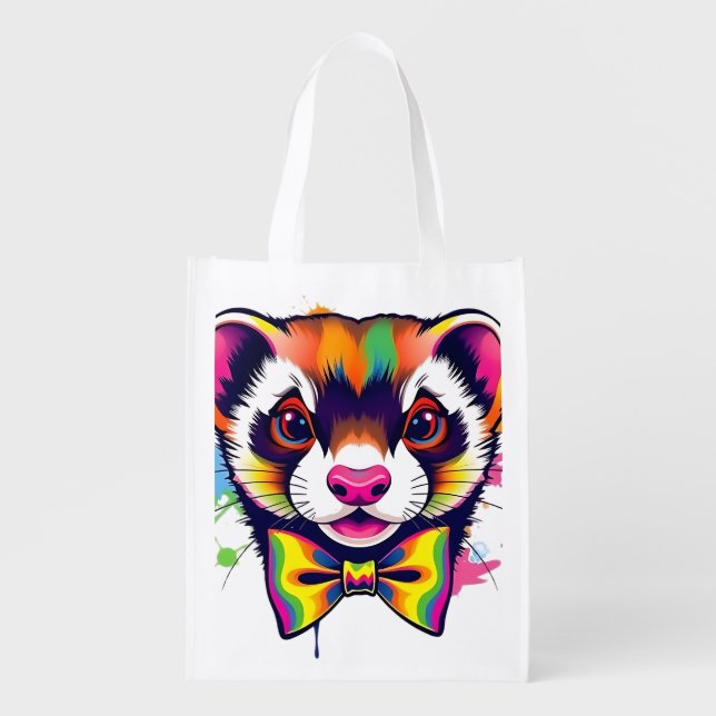 Ferret Love Reusable Tote Bag (Front)