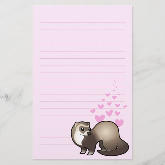 Ferret Love Stationery (Front)