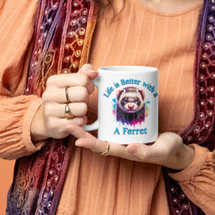 Ferret Lover Coffee lover Ferret Mom Dad  Mug