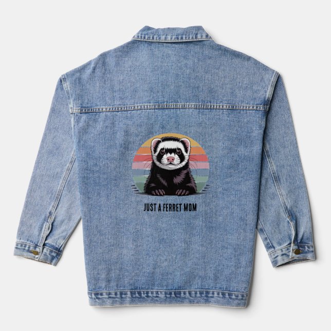 Ferret mom denim jacket (Back)