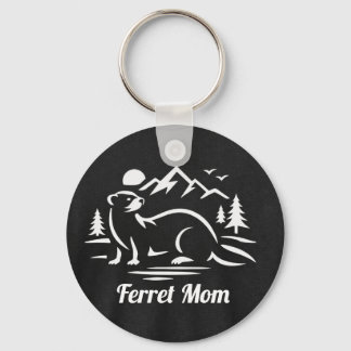 Ferret Mom Key Chain