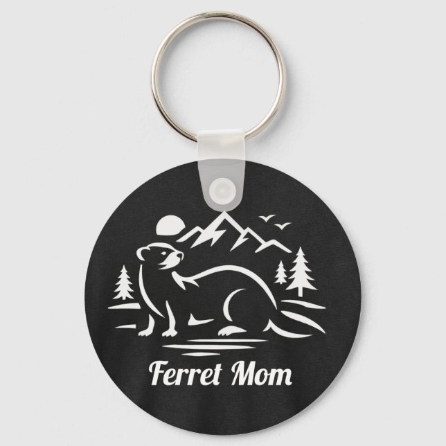 Ferret Mom Key Chain (Front)