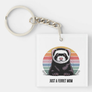 Ferret mom keychain
