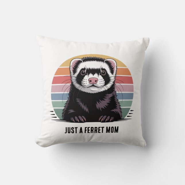 Ferret mom throw pillow (Front)