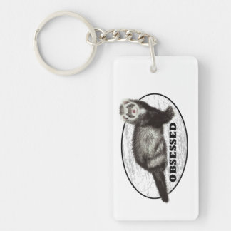 Ferret Obsessed * with Sable Ferret Keychain