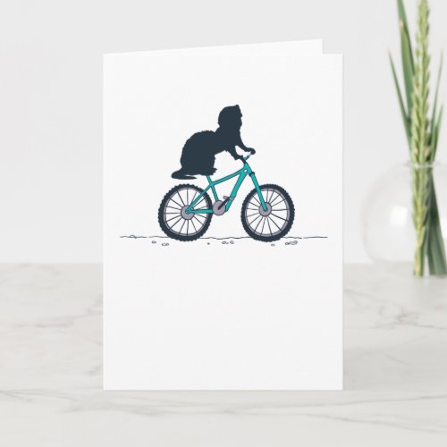 Ferret on a bicycle card