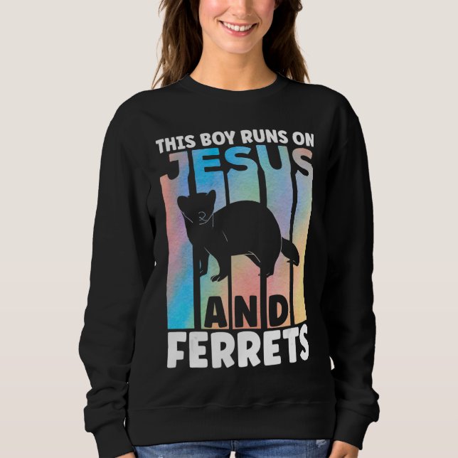 Ferret Outfit for Ferret Lover Apparel for Boys Sweatshirt (Front)