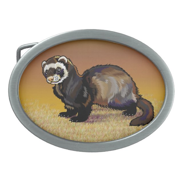 ferret oval belt buckle (Front)