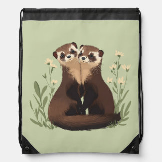 Ferret Pals Drawstring Bag