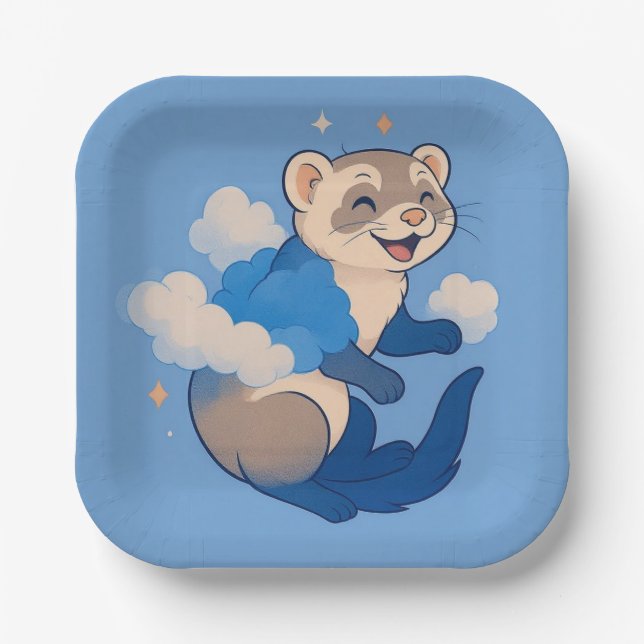 Ferret Paper Plates (Front)