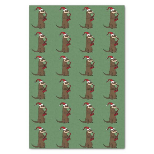 Ferret Playing Saxophone Christmas Tissue Paper