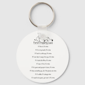 Ferret Property Laws Keychain