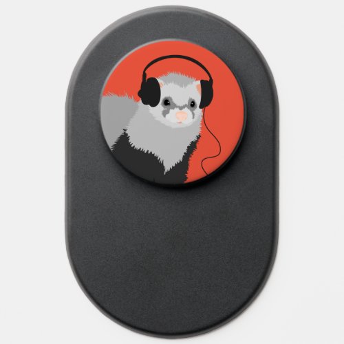 Ferret QR Code Music Lover  PopSocket